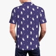thumbnail image 5 of Vsdgher Astronaut Rabbit Print Men's Short Sleeve Stretch Polo Shirt, Moisture-Wicking Performance Polo Shirt, 5 of 8
