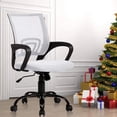 thumbnail image 1 of Dkelincs Mesh Office Chair Computer Desk Chair with 360° Casters & Armrest, White, 1 of 7