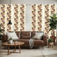 thumbnail image 2 of Ambesonne Vintage Window Curtains, Exotic Climbing Ivy, Each 28" W x 84" L, Brown Sand Brown Red, 2 of 5