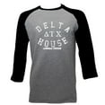 thumbnail image 3 of Animal House Delta House Grey Adult Raglan Baseball T-Shirt, 3 of 4