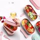 thumbnail image 4 of (Disfraces rosas) Fiambrera impermeable Fiambrera aislada de 2 capas Caja Bento de 900 ml Fiambrera aislada Boite a Tartine Enfant Caja Bento para niños y adultos, 4 of 5