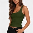 thumbnail image 5 of Aboser Womens Open Back Tank Tops Summer Y2k Crop Top Ribbed Knit Basic Shirt Slim Fit Square Neck Camisoles Cozy Soft Sleeveless Tanks, 5 of 8