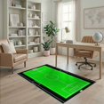 thumbnail image 2 of ODIKA 4'x6' Washable Area Rug Soccer Field Mosaic Grid Bold Stadium Frame Aglity Theme Decorations for Dorm Room, Small Living Stain Resistant Low Profile, Easy Care, 2 of 7