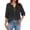 Black, variant on Cmfcve Summer Tops for Women 2026 V Neck 3/4 Sleeve Dressy Casual Blouses Floral Embroidered Cotton T Shirts