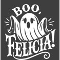 thumbnail image 4 of Boo Ghost Felicia Adult Charcoal Crew Neck Short Sleeve Tee-Medium, 4 of 4
