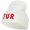White, variant on Turkey TUR Flag Embroidered Long Beanie - White OSFM