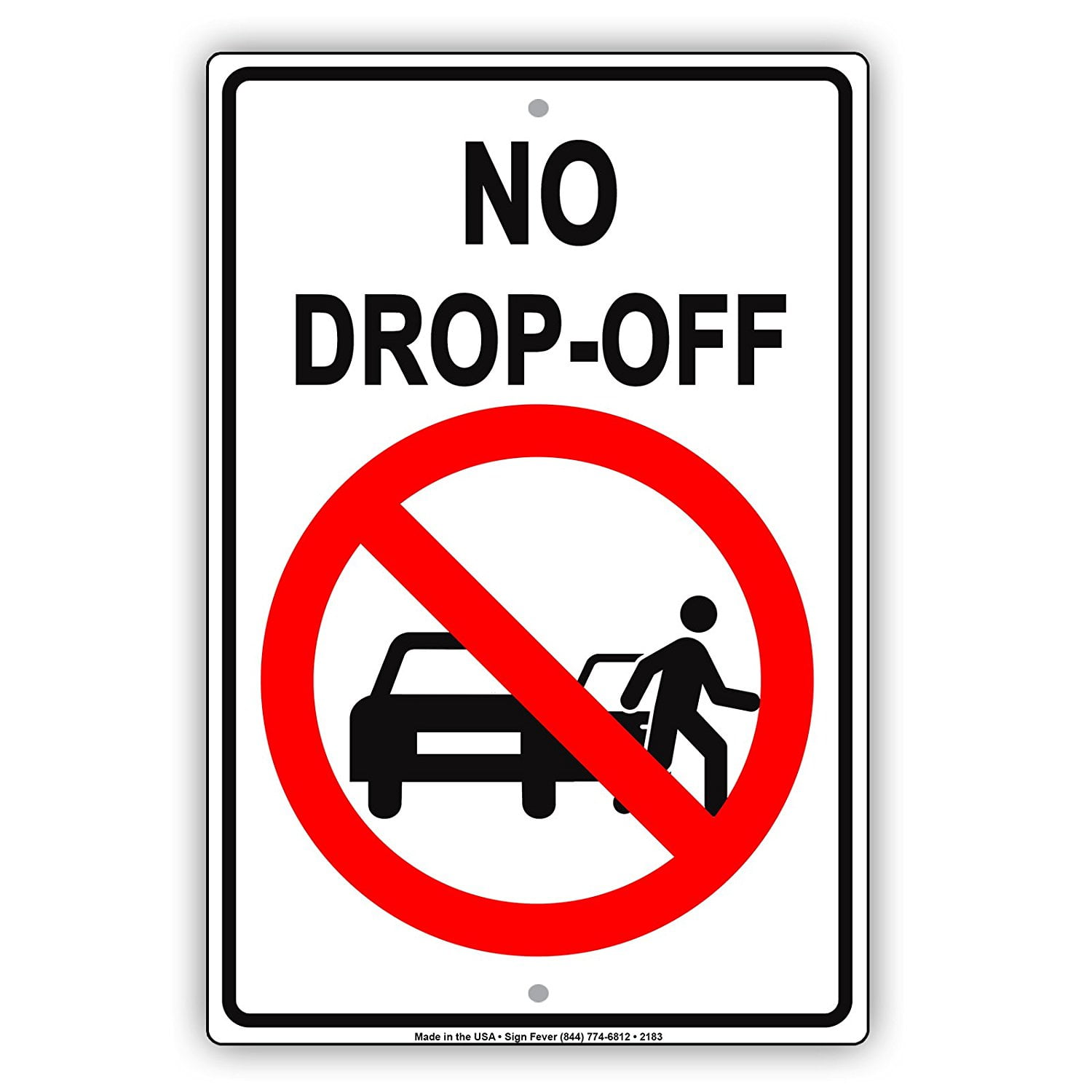 No DropOff With Graphic Driving Restriction Alert Caution Warning