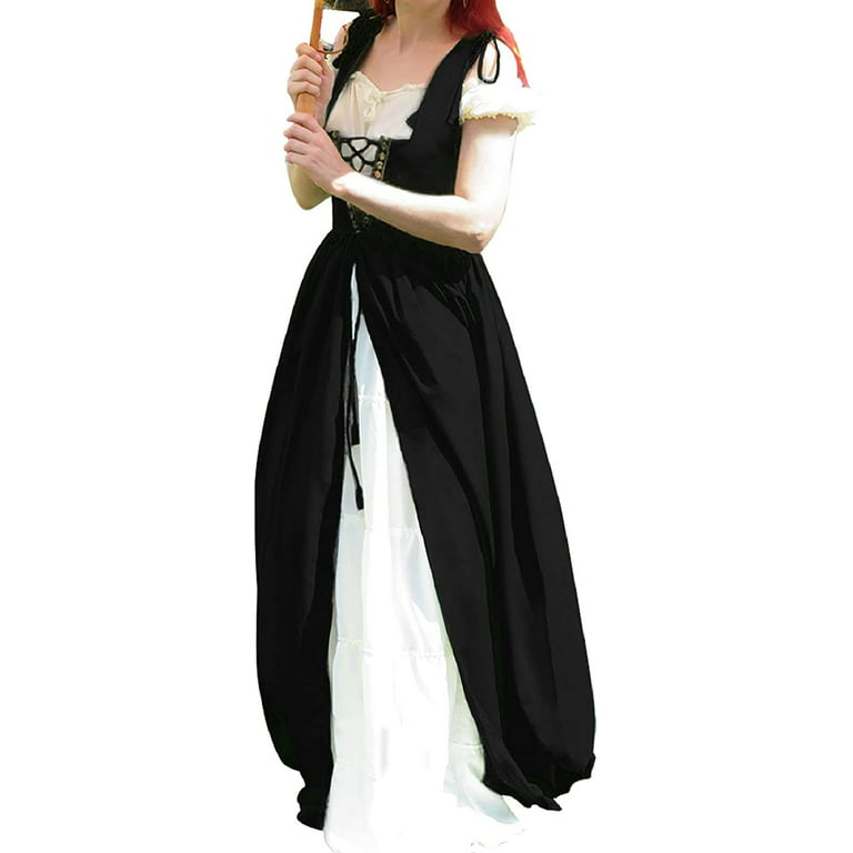 Renaissance dress women medieval dress costume for women,Black