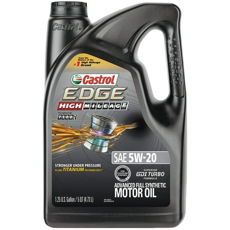 (3 Pack) Castrol EDGE High Mileage 5W-20 Advanced Full Synthetic Motor Oil, 5
