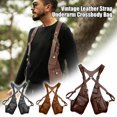 thumbnail image 3 of Retro Leather Strap Armpit Crossbody Bag Outdoor Square Package Phoner, 3 of 8