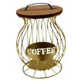 thumbnail image 4 of Organizador de cápsulas de café Cesta para cápsulas de café Barra de café de metal independiente Oro M, 4 of 9