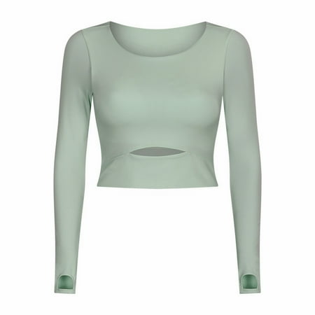 

Womens Sports Bras Sports Long Sleeve T Shirt With Chest Pad Half Short Outdoor Running Slim Top Absorbing No Shake Sports Top Yoga Bra