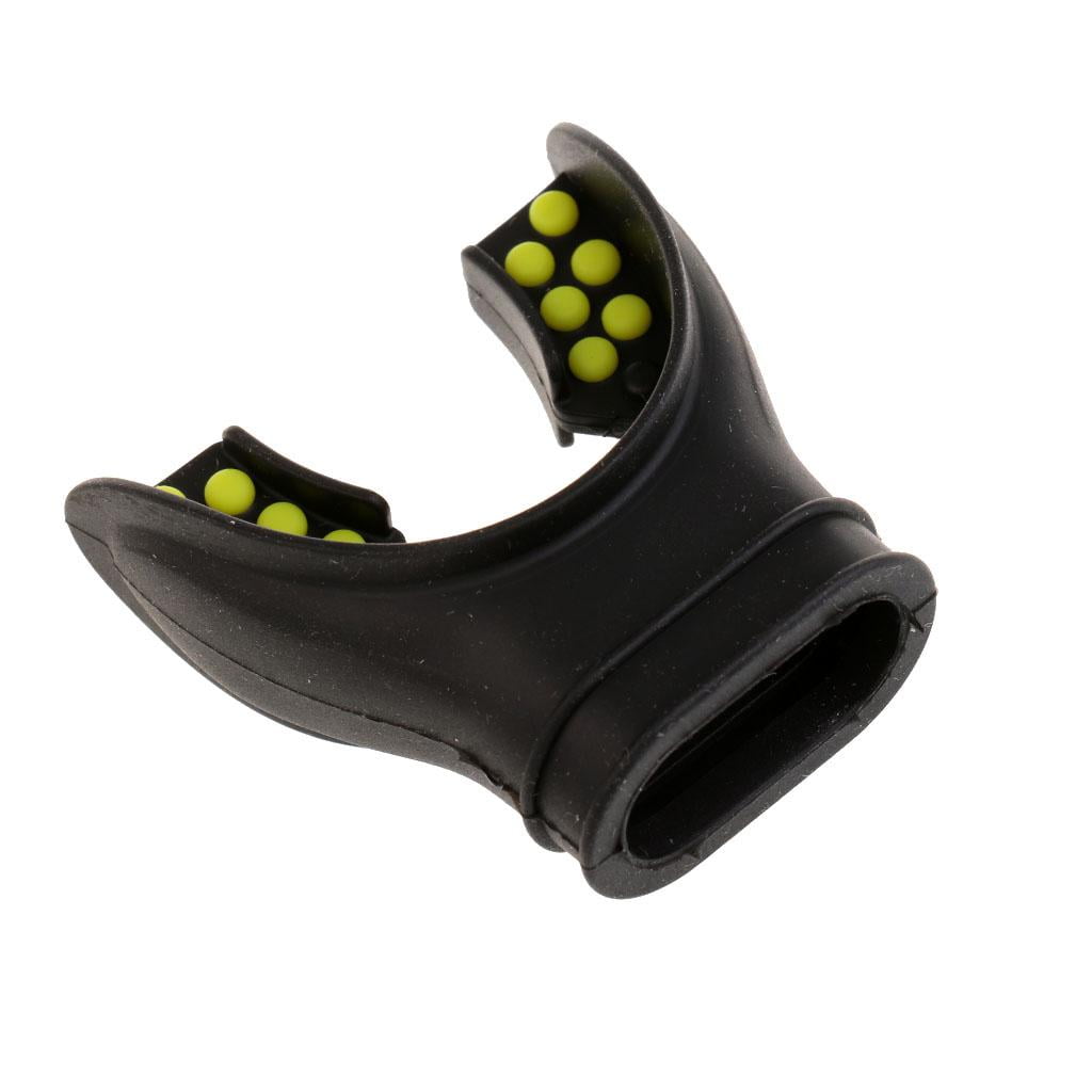 Mouthpiece Black Silicone With Colored Bite for Regulator Octopus Snorkeling 