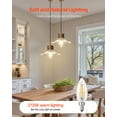 thumbnail image 6 of VEVOR LED Candelabra Bulbs,12-Pack Dimmable Chandelier Light Bulbs,Vintage Clear Glass Candle Light Bulb with 2725K Warm Lighting, 90+ High CRI & E12 Base for Chandeliers, Wall Sconces & Table Lamps, 6 of 9