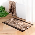 thumbnail image 4 of Rochelle Porter Design Tiger Tiger Bath Towel 32in x 54in Cocoa/Black 600 GSM Cotton Yarn Dyed, 4 of 7