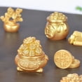 thumbnail image 4 of Auspicious Imitation Gold Ingot Ornament Plastic Mascot Display Crafts Home Decor Gold Acrylic Ice Fake Plastic Gold Nuggets Gold Rocks Gems Marble Vases Fillers Table Scatter Decoration, 4 of 8