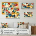 thumbnail image 4 of Designart "Blue Geometric Fusion" Modern Geometric Wall Art For Kitchen, 4 of 5