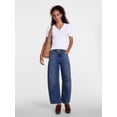 thumbnail image 3 of Scenario Women's V-Neck Henley Top with Short Puff Sleeves, Sizes XS-XXXL, 3 of 6