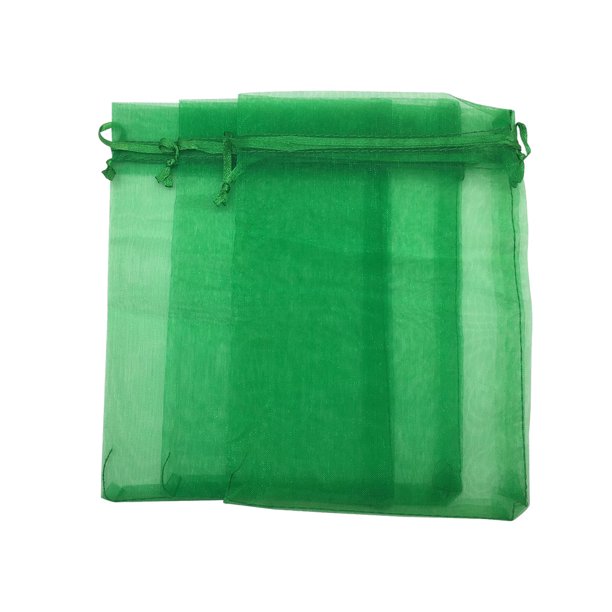 Jumpingount Bolsa con cordón portátil de 100 piezas, bolsa para regalos y bodas, bolsas para fiestas, cuerdas, ocupación pequeña, verde, 7*9cm Type3 NO3