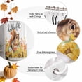 thumbnail image 5 of Shower Curtain 36"W x 78"L Fall Thanksgiving Cute Squirrel Sunflower White Fabric Shower Curtains Set with Hooks Water Repellent Bathroom Curtains Machine Washable Bathroom Accessories, 5 of 6