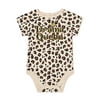 Garanimals Baby Girls Drama Queen Leopard Print Short Sleeve Bodysuit, Sizes 0/3M-24M