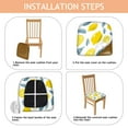 thumbnail image 4 of Lemon Seat Covers for Dining Room Chairs Set Of 4,Stretch Printed Washable Chair Seat Cover with Elastic Ties and Button,Removable Waterproof Couch Cushion Covers, 4 of 6