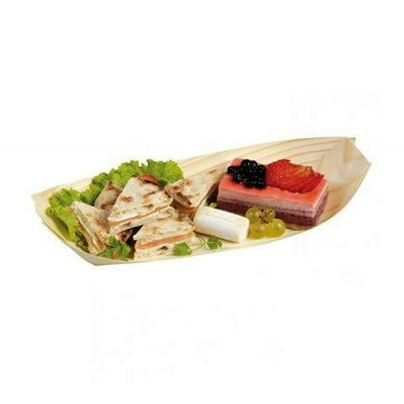 Packnwood 210BBOIS32 18 oz Large Wooden Boats - 12.5 x 4.3 x 0.9 in.