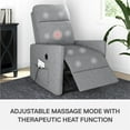 thumbnail image 5 of DHP Kai Power Recliner Chair with 8 Zone Massage and Lumbar Heat, Dark Gray Linen, 5 of 28