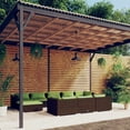 thumbnail image 1 of vidaXL 10 Piece Garden Lounge Set with Cushions Brown Poly Rattan, 1 of 5