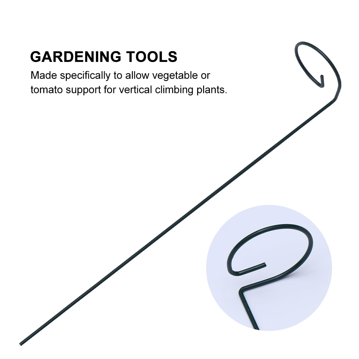 LOLIPPYY 10-Pack Metal Plant Supports with Elegant and Simple Design for Garden and Indoor Plants