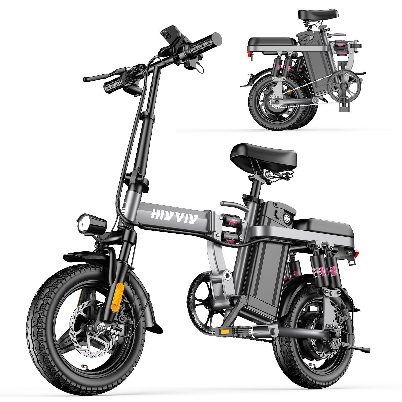 600W Electric Bike for Adults, Foldable Electric Bike with