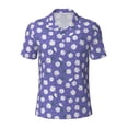 thumbnail image 2 of Daiia Daisies Flowers Pattern Men’s Polo Shirts,Solid Deck Shirt,Classic Fit, Breathable Cotton Polo for Casual and Sport Wear-Small, 2 of 9