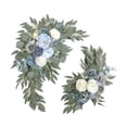 thumbnail image 3 of Juego de guirnaldas de flores artificiales para decoración de bodas, ceremonias, recepciones y fiestas. Blanco, 3 of 9
