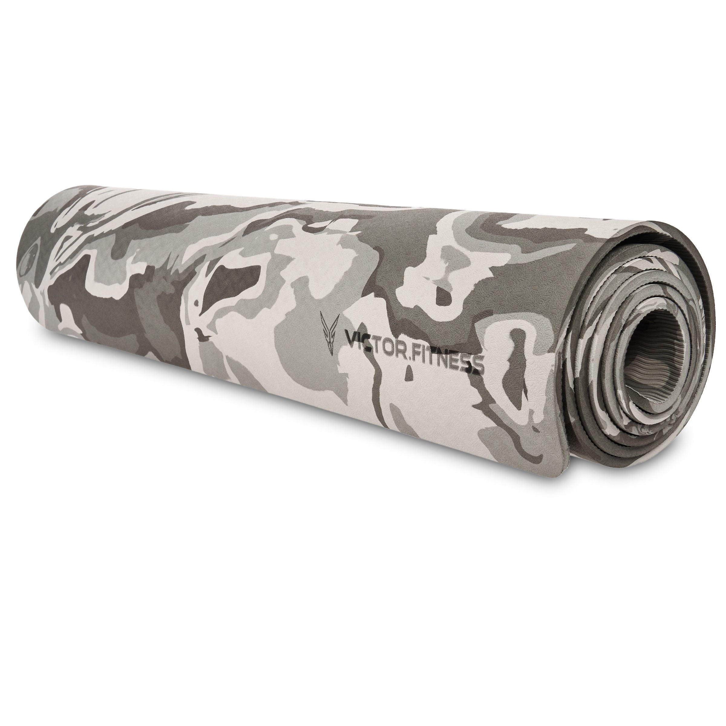 Victor Fitness VYGC2 Yoga Mat  6 mm Gray Camouflage Eco Friendly Premium TPE Non-Slip Texture