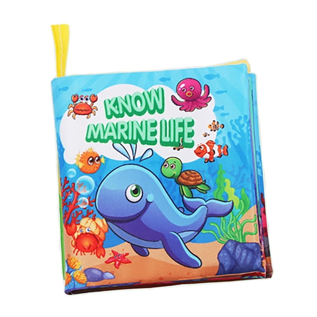 Libro Suave Actividad de Tela Macarena Juguete de Aprendizaje Educativo Temprano Animal Marino