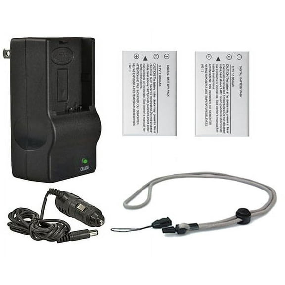 Nikon CoolPix P520 High Capacity Batteries (2 Units)   AC/DC Travel Charger   Krusell Multidapt Neck Strap (Black Finish)