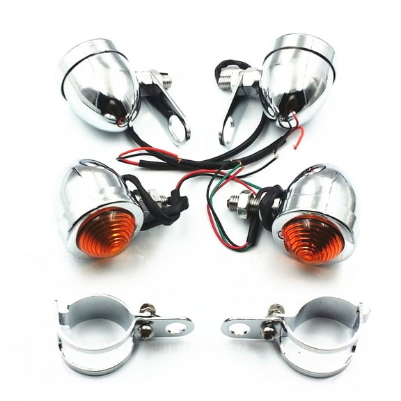 Bullet Turn Signal Running Light Fork Clamps Shock Bracket Relocater Holder For Harley Honda Kawasaki Suzuki Yamaha Bobber CB VT XL GN Cafe Racer