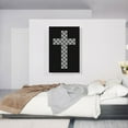 thumbnail image 2 of ARTCANVAS Black Gray Christian Church Jewel Cross Pixel Canvas Art Print - Size: 40" x 26" (1.50" Deep), 2 of 9