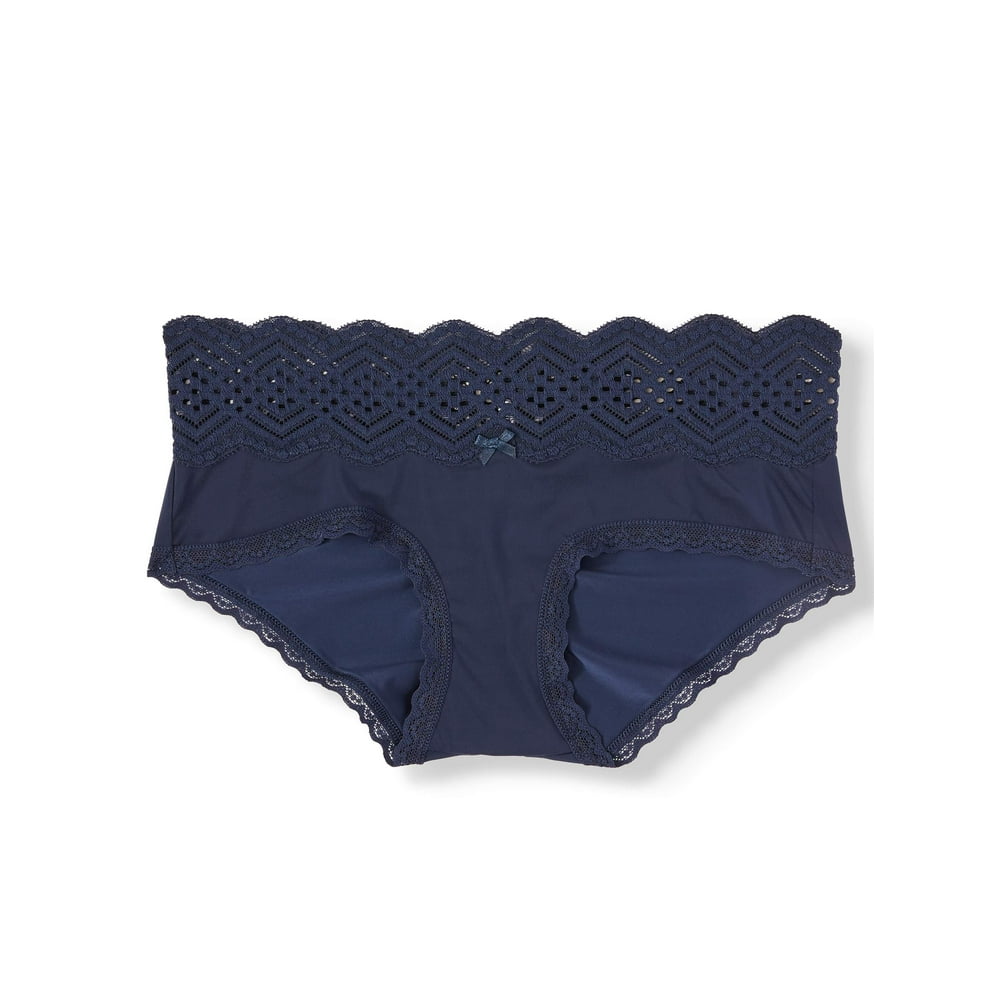 No Boundaries No Boundaries Women's Microfiber Lace Hipster Panty