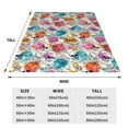thumbnail image 3 of Honeii Skulls and Roses Print Fleece Blanket - Throw Blanket for Bed, Sofa, Couch, Camping, and Travel , Microplush Ultra Soft Warm Blanket-80"x60", 3 of 7