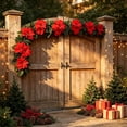 thumbnail image 5 of Assemblable Poinsettia Simulation Vine 175cm Christmas Red Fireplace Decor, 5 of 6