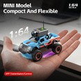 thumbnail image 5 of 1/64 Remote Control Car with Camera, Dual Control Auto-Pairing FPV RC Truck with WiFi Camera, Lights & Speed Adjustable for Adults Gifts(Red), 5 of 6