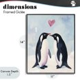 thumbnail image 4 of Stupell Industries Cottage Penguin Love with Heart Black Framed Giclee Art, 11 x 14, by The Prints Vibe, 4 of 8