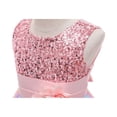 thumbnail image 7 of YOUYEDIAN Sequin Flower Girl Dress Tulle Sleeveless Rainbow Dress for Wedding Party (Pink, 11-12 Years), 7 of 7