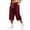 Wine, variant on QSXADF Men's Capris Elastic Waist Drawstring Shorts Drawstring Pocket Sweatpants Elastic Waist 3/4 Length Gym Joggers Athletic Daily Mens Casual Trousers