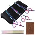 thumbnail image 1 of Dog Scissors Set Professional Pet Stainless Steel Scissor with Combs for Dog Cat Pets-Rainbow, 1 of 5