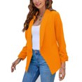 thumbnail image 2 of Vedolay Womens Jackets Womens Fall Fashion 2023 Casual Blazers Long Sleeve Work Suit Jackets with Pockets,Orange XL, 2 of 5