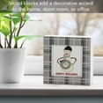 thumbnail image 5 of Highland Home "Happy Holidays Snowman" Freestanding Solid Wood Block Sign, 5 of 7