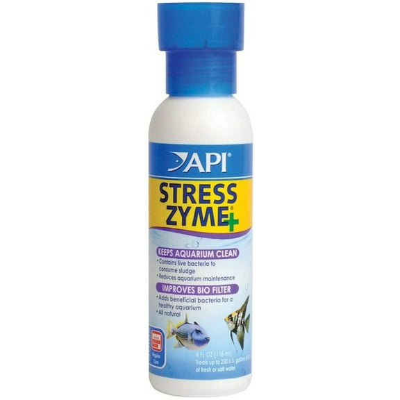 API Stress Zyme Plus Bio Filtration Booster [Aquarium Bio Additives, Aquarium Supplies] 24 oz (6 x 4 oz)