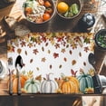 thumbnail image 6 of Green Orange Pumpkin Placemats Set of 12 Maple Leaf Sunflower Heat Insulated Linen Place Mats, Washable Stain-Proof Table Mats for Dining Tables Holiday Decor 13x19inch, 6 of 9